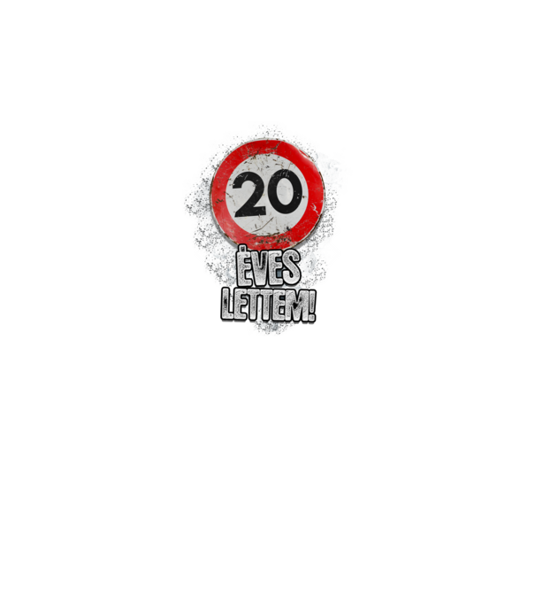Speedlimit 20 éves minta fekete pólón