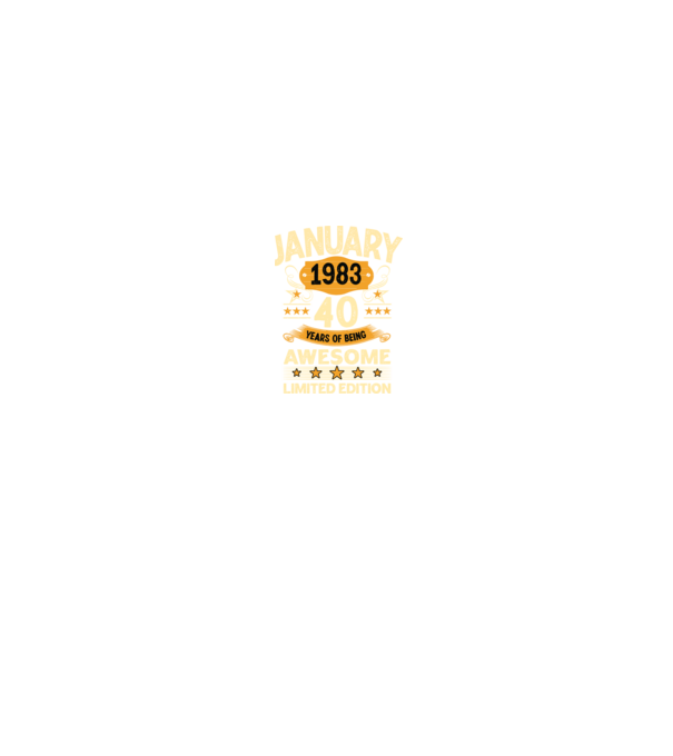 January 1983 40 years of being limited edition minta fekete pólón