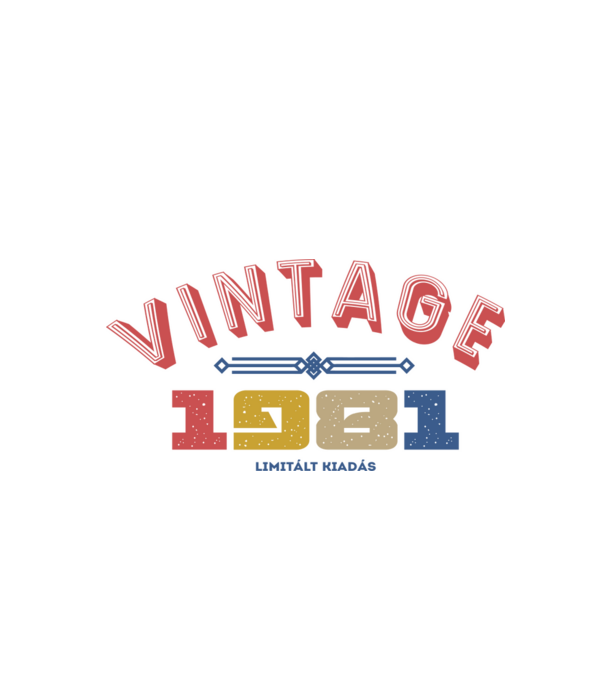 vintage 1981 minta fehér pólón