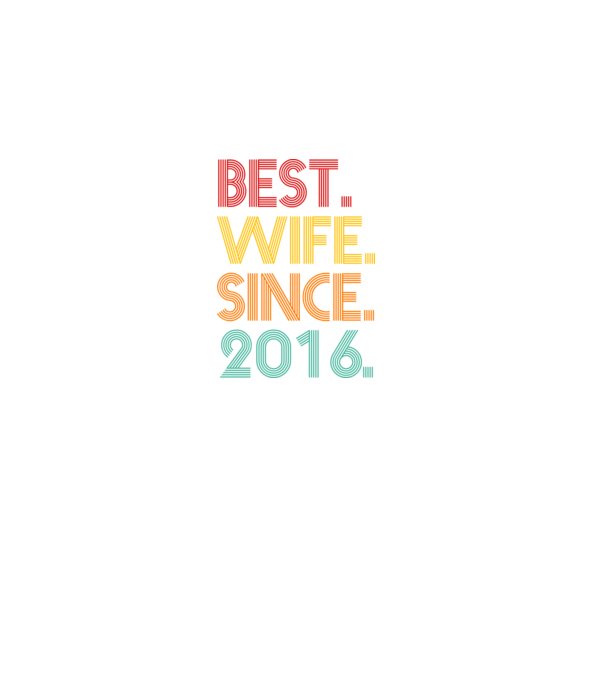 best wife since 2016 retro minta fekete pólón