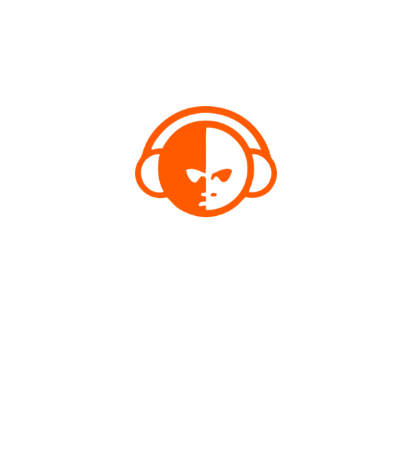 headset minta szürke pólón