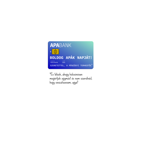 ApaBank minta homokszín pólón