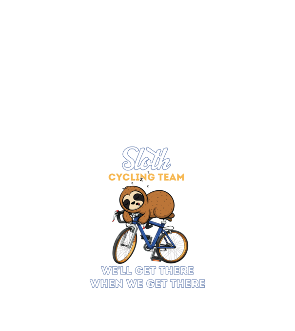 Sloth cycling team minta fekete pólón