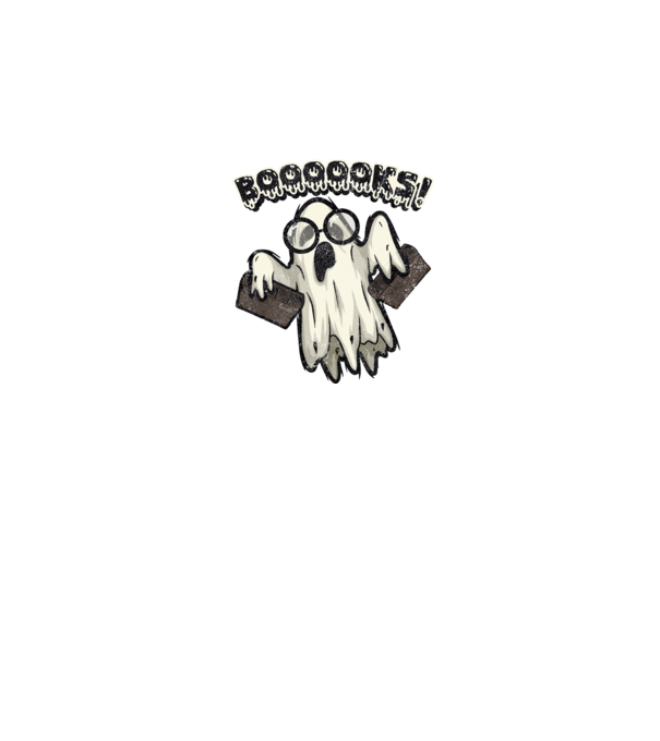Spooky booookworm minta sötétkék pólón