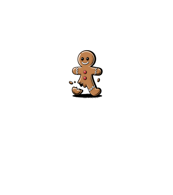 Érte én szétesem Mézeskalács fekete pólóra minta fekete pólón