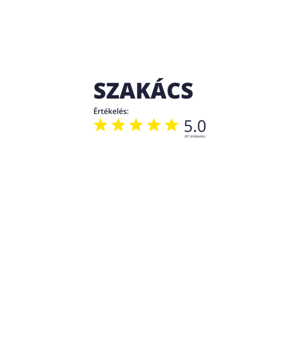 Értékelés 5 csillag - SZAKÁCS minta fehér pólón