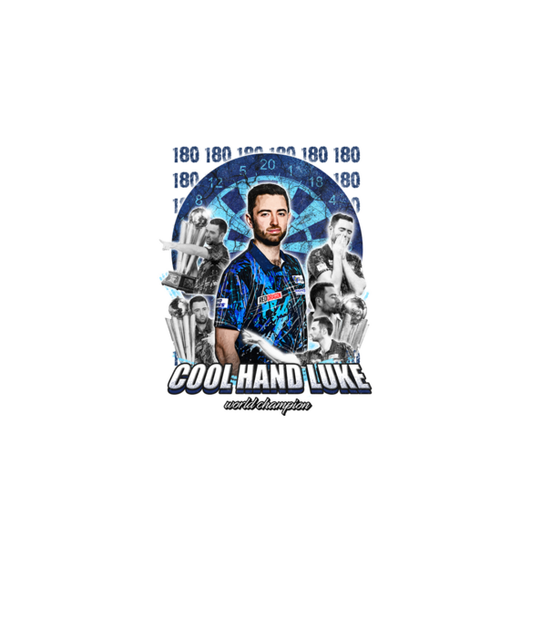 Luke Humphries World Champion minta fekete pólón