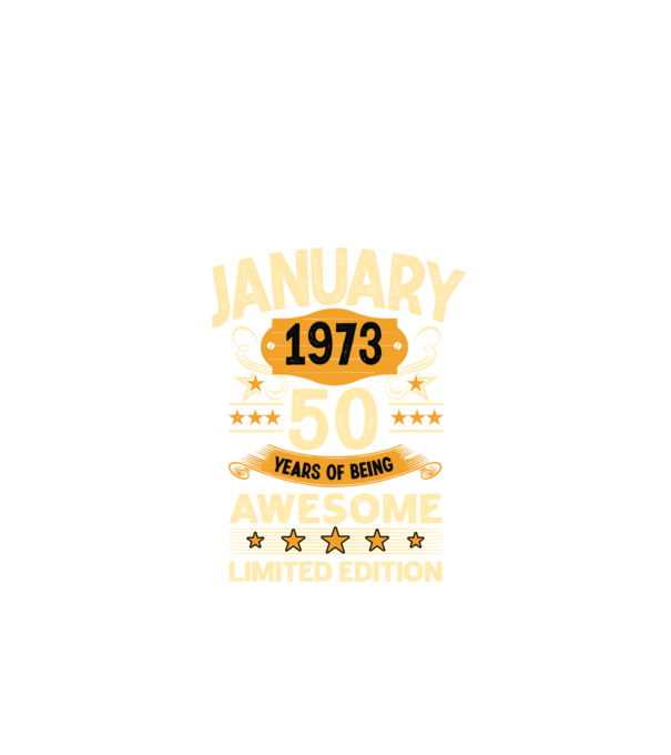 January 1973 50 years of being limited edition minta fekete pólón