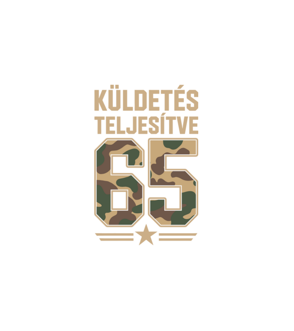 Küldetés teljesítve 65 minta fehér pólón