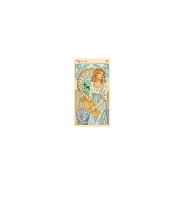 Tarot Horoszkóp VÍZÖNTŐ minta fehér pólón