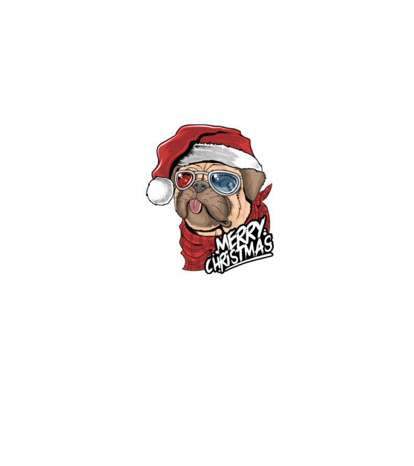 Merry Christmas Mopsz minta farmerkék pólón