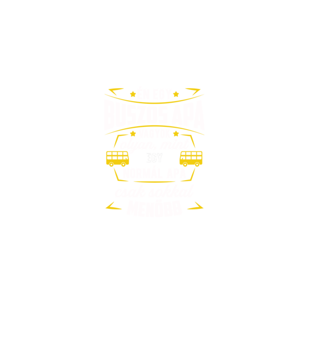 Menő buszos apa minta fekete pólón
