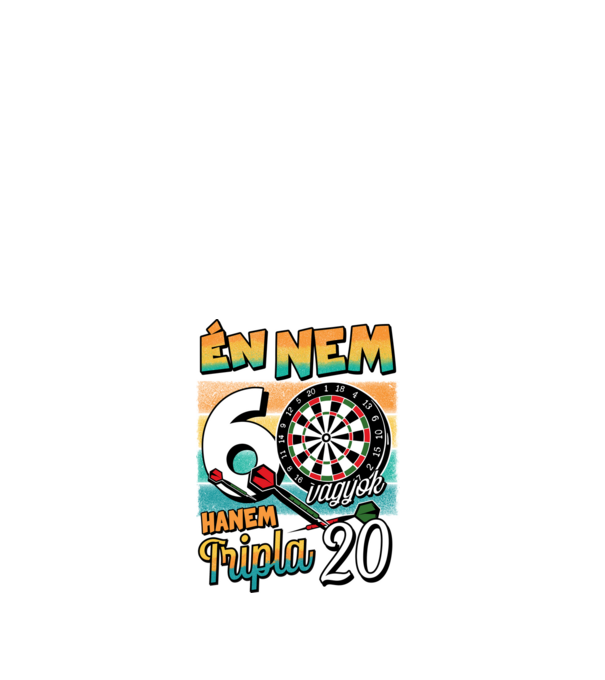 Darts Szülinap 60 éves minta fehér pólón