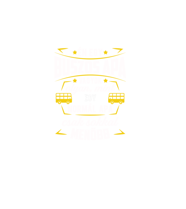 Menő buszos apa minta fekete pólón