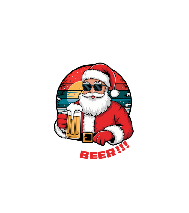 Ho Ho Hold My Beer karácsonyi fekete pólóra angol minta fehér pólón