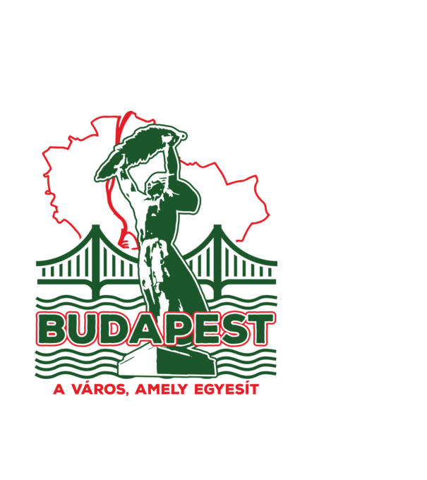 Budapest a város amely egyesít minta világoskék pólón