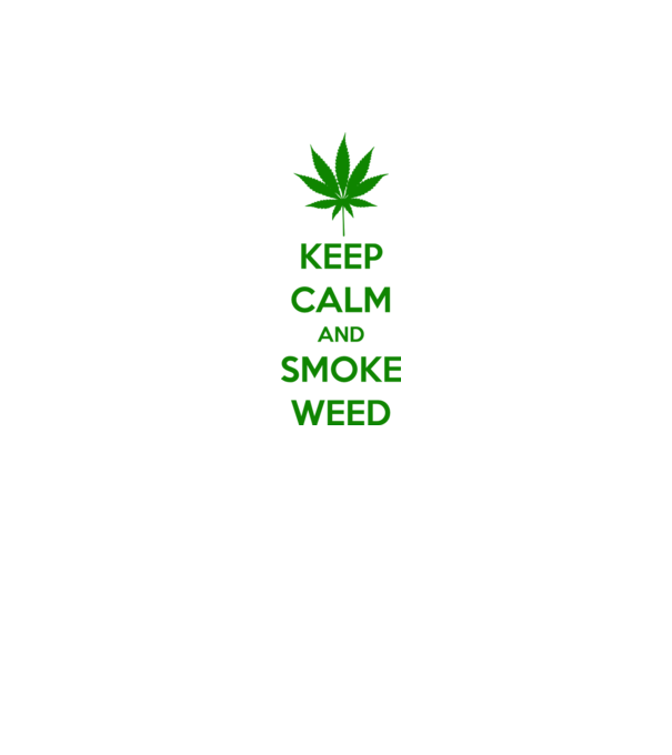 Keep calm - SMOKE WEED minta szürke/fekete pólón