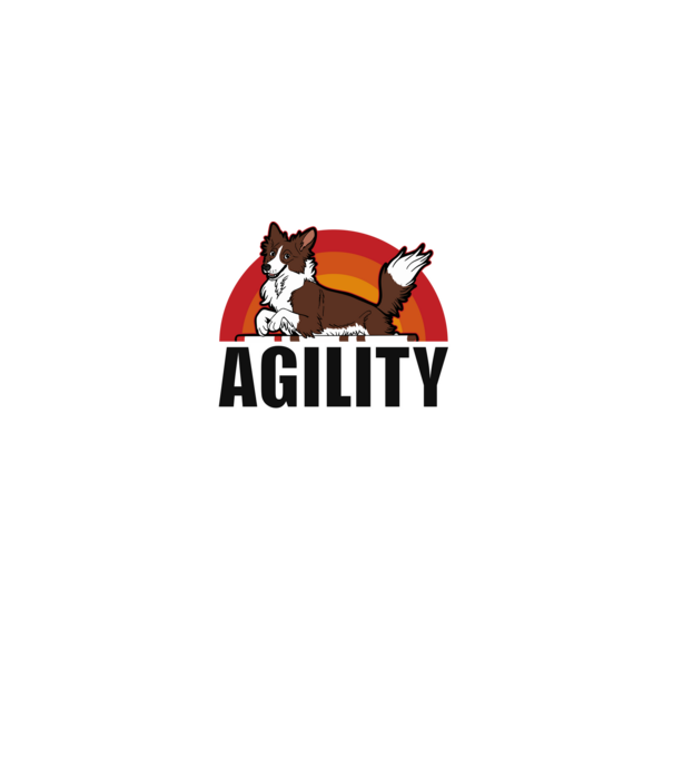 Agility retro minta fehér pólón