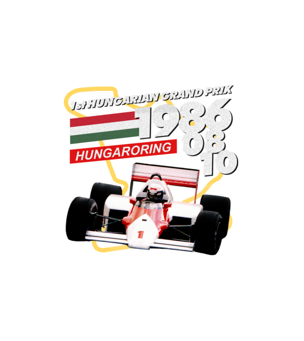 1986 hungaroring minta fehér pólón