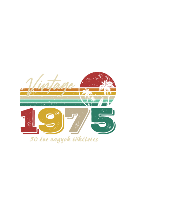 Vintage 50 éve vagyok tökéletes minta fekete pólón