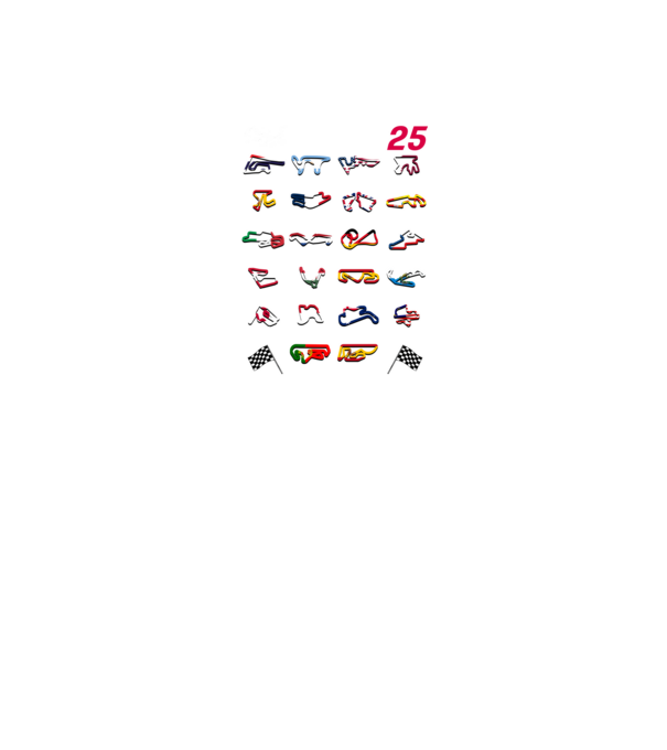MOTOGP 25 CALENDAR fekete alapra minta fekete pólón