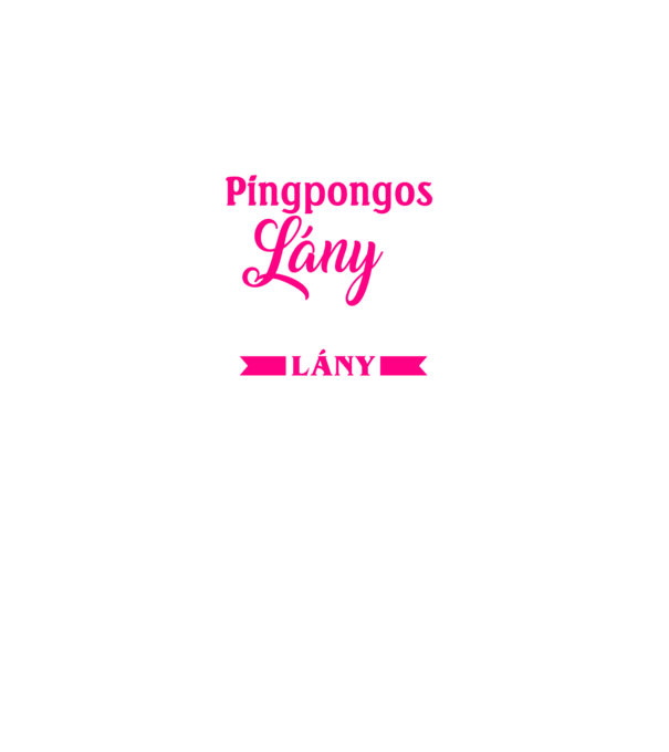 Pingpongos lány minta fekete pólón