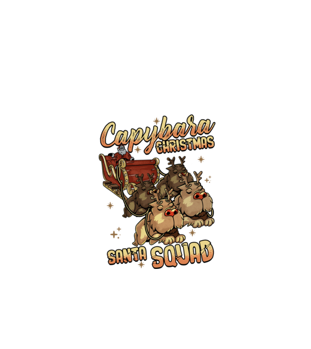 Capybara christmas santa squad minta fekete pólón