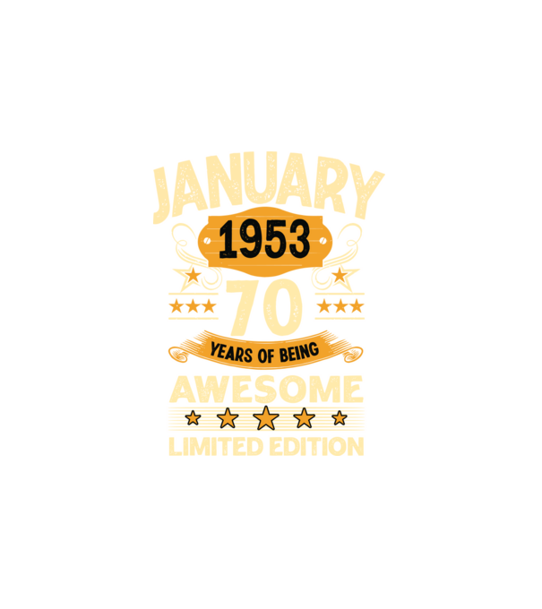 January 1953 70 years of being limited edition minta fehér pólón