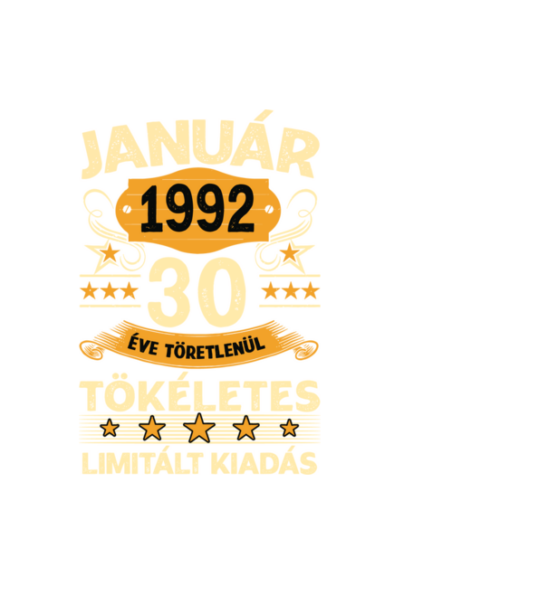 30 éve töretlenül tökéletes_január minta fekete pólón
