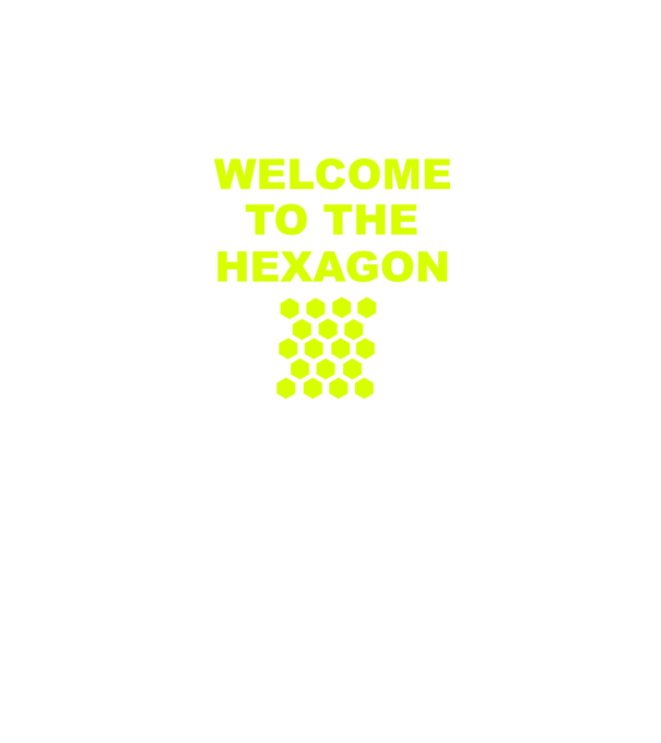 Welcome to the hexagon minta piros pólón