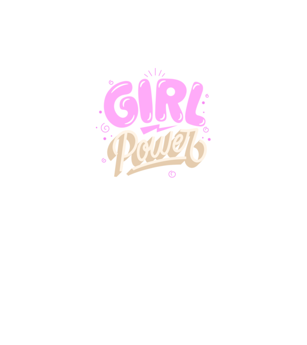 Girl power minta fekete pólón