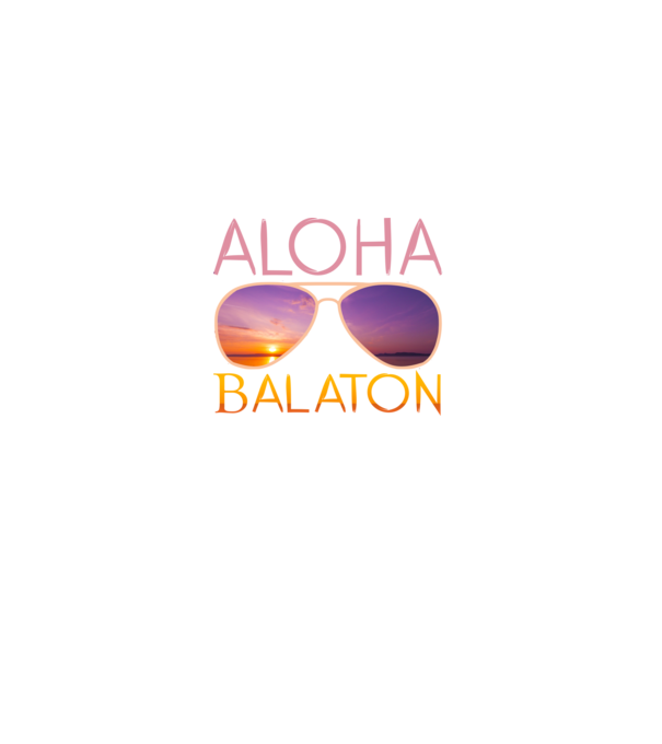 Aloha Balaton naplemente minta fekete pólón