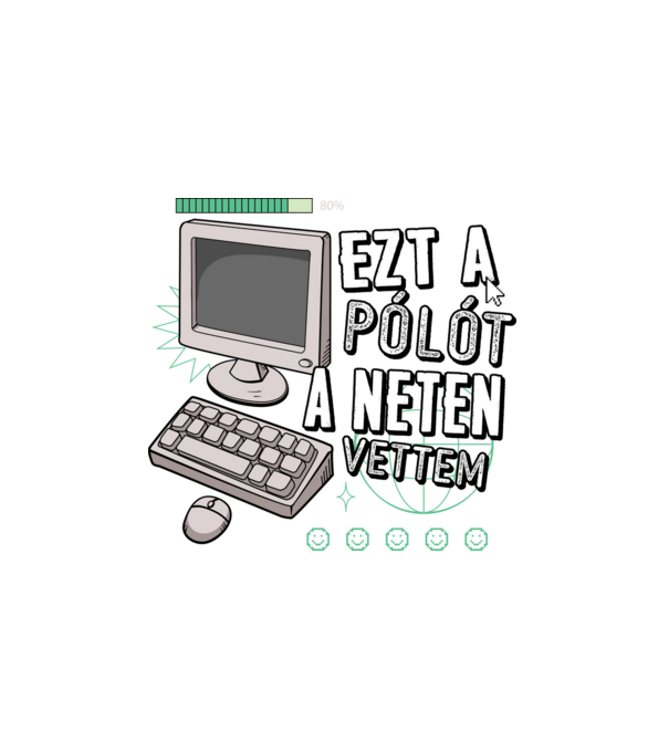 Ezt a pólót a neten vettem minta fehér pólón