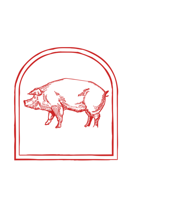 Fesztivál malac grill  minta fekete pólón