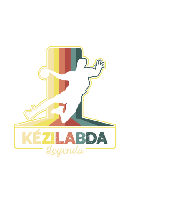 Retro Kézis legenda minta fekete pólón