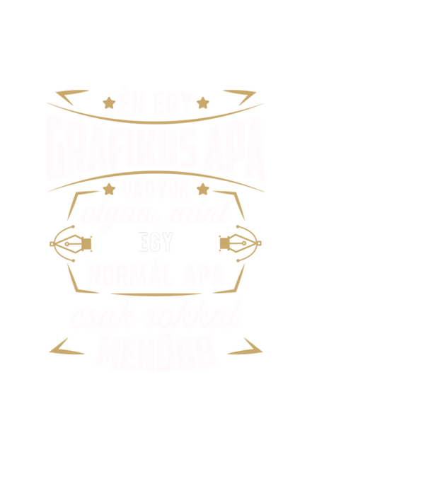 Menő Grafikus apa minta fekete pólón