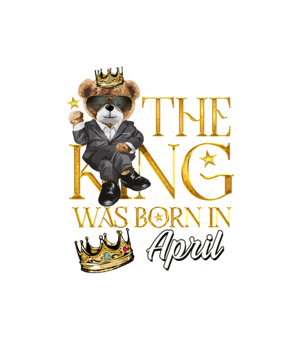 The king was born int APRIL minta fehér pólón