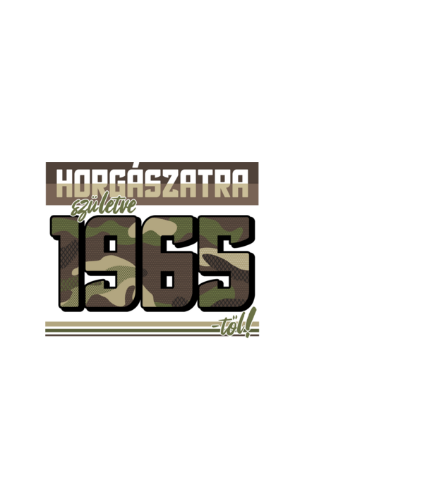 Horgászatra születve - 1965 minta fehér pólón
