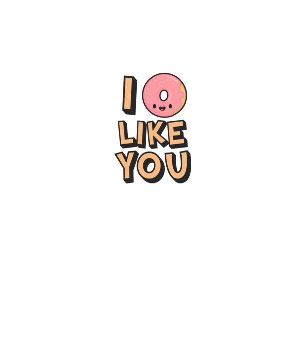 I donut like you minta szürke pólón