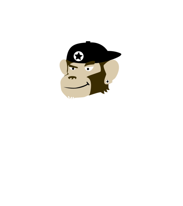 monkey minta sötétszürke pólón
