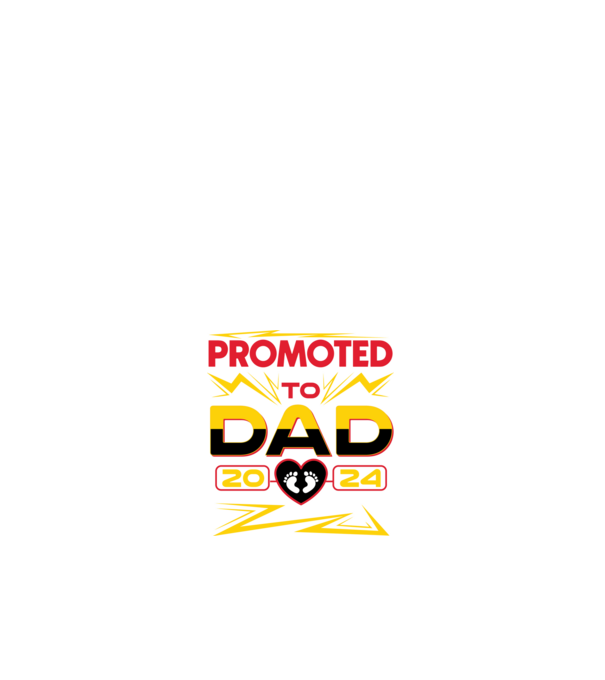 Promoted to dad minta fehér pólón