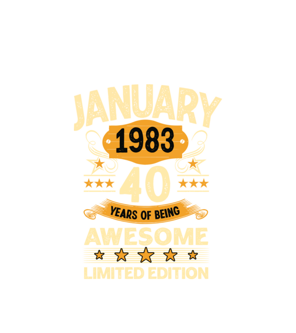 January 1983 40 years of being limited edition minta fehér pólón