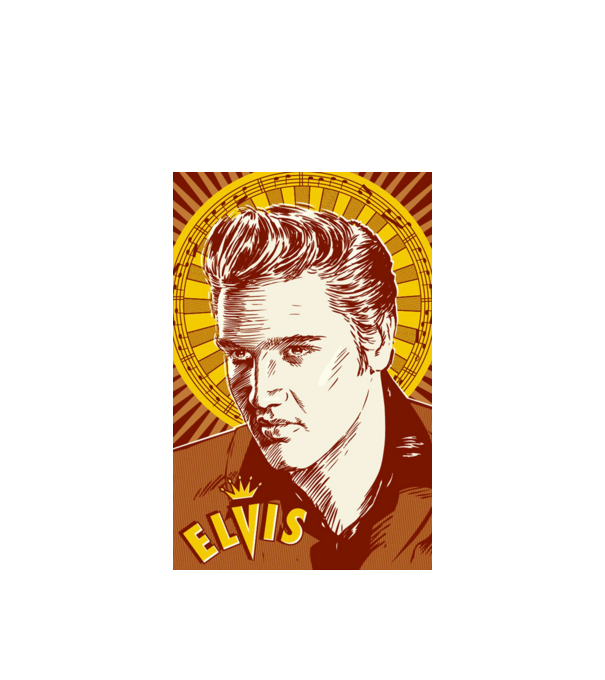 ELVIS a király minta fehér pólón
