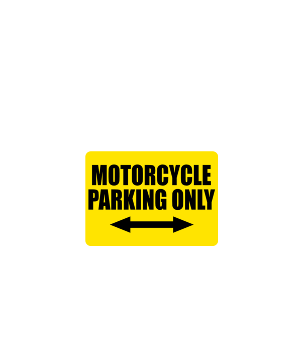 Motorcycle parking only minta narancssárga pólón