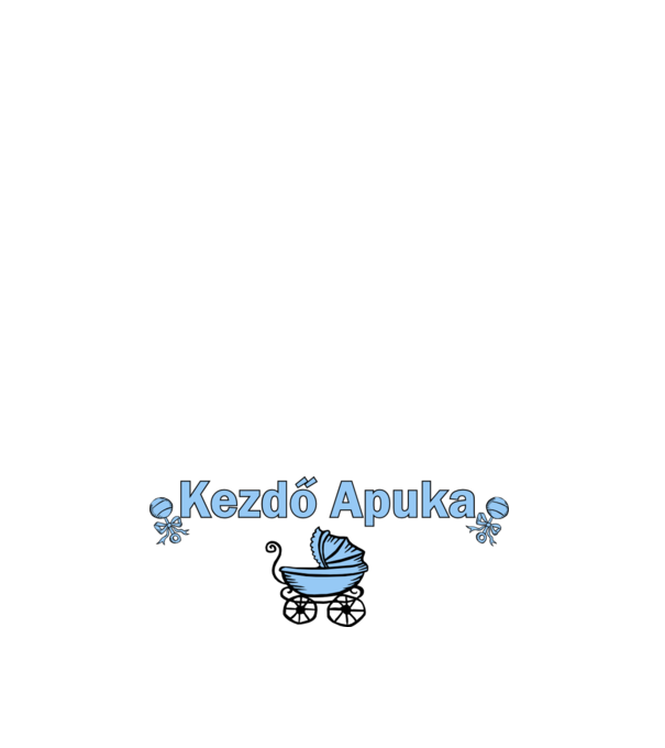 Kezdő apuka minta világoskék pólón