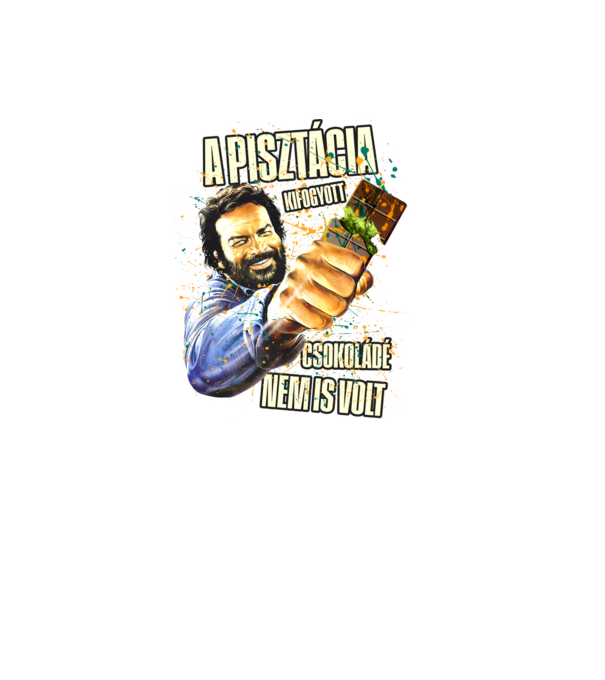 Pisztáciás Dubai Csoki Bud Spencer minta fekete pólón