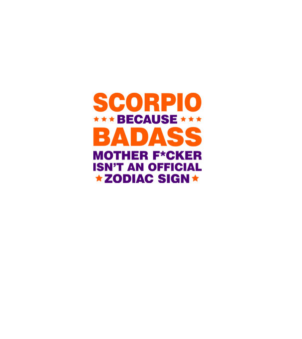 Badass zodiac SCORPIO minta fehér pólón