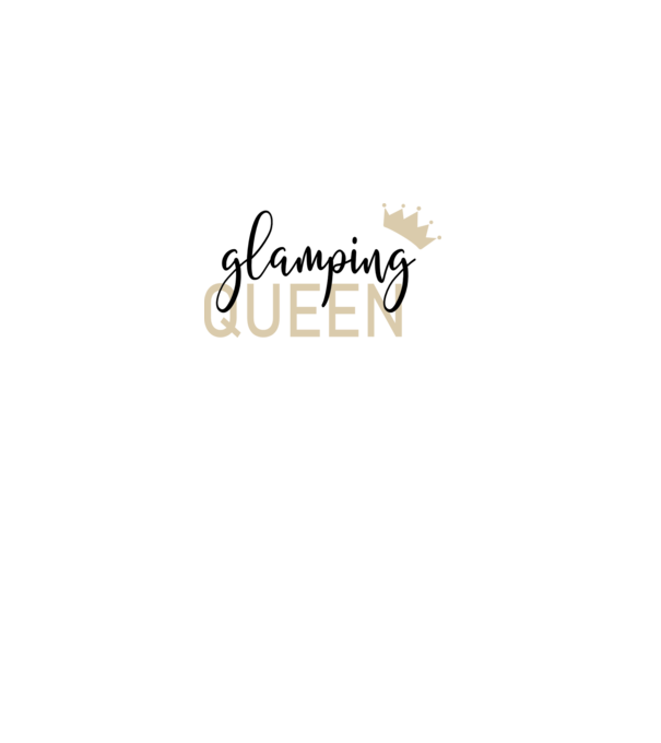 Glamping queen minta fehér pólón