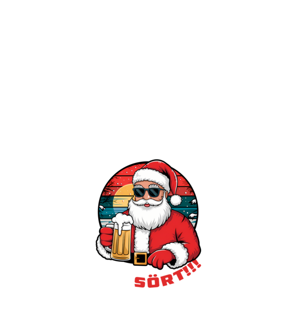 Ho ho hozz még sört karácsonyi fekete pólóra minta fekete pólón