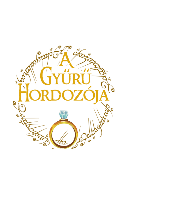 A gyűrű hordozója minta fekete pólón